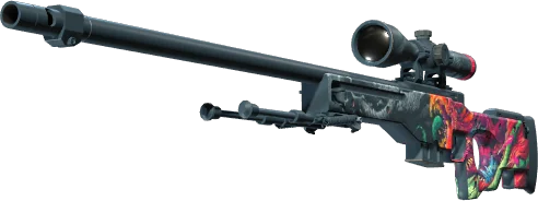 AWP Hyper Beast яркий оскалившийся монстр скин снайперки CS2