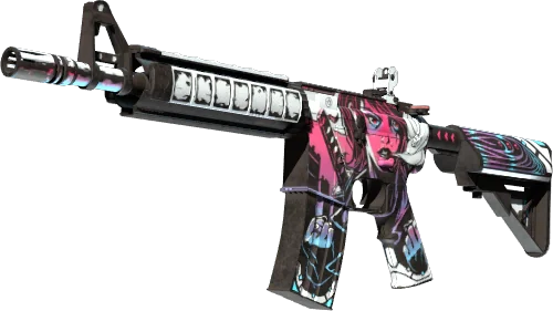 M4A4 Neo-Noir фиолетовый комиксовый портрет скин винтовки CS2